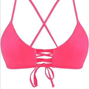 NWT RELLECIGA Women's Strappy Triangle Bikini Top for Women XL